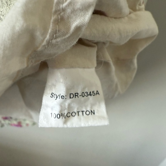 PINK MARTINI -100% Cotton Dainty Floral Drop Waist Midi Dress (Size:Large) - Picture 12 of 12